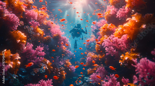 Diver's Marine Metrics: Tablet Display in Coral Reef Environment © Thien Vu