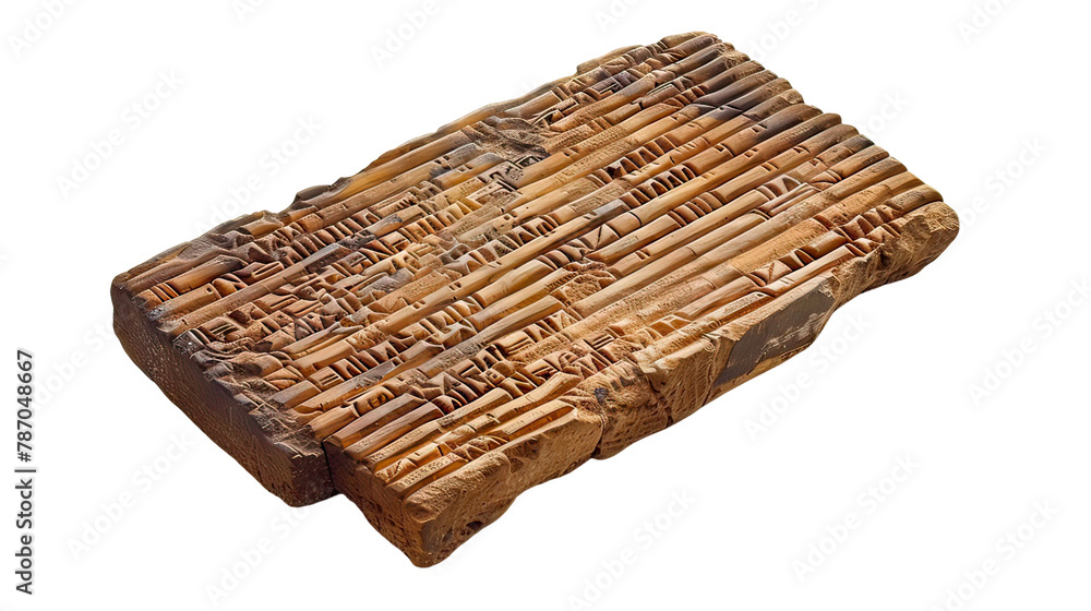 A wooden slab with writing on it on transparent background A wooden slab with writing on it on transparent background