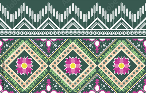 Green geometric ethnic