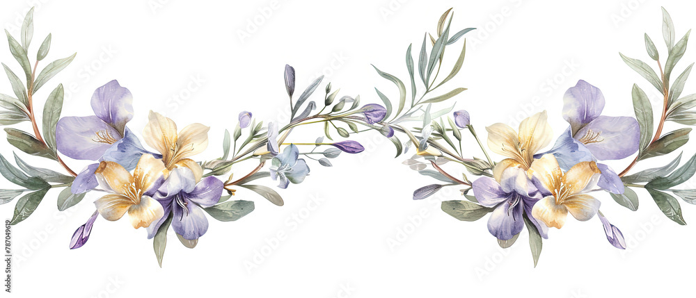 a two flowers that are on the branches of a plant