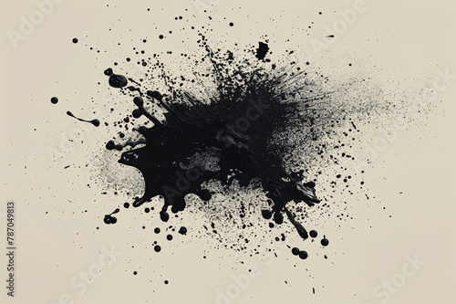 Ink Splash Explosion Isolation - 3D Rendering on Pastel Background for Artistic Effects