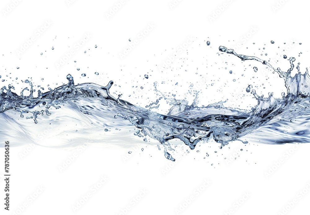 Isolated Water Waves on White: High-Resolution, Hyper-Realistic Photography Isolated Water Waves on White: High-Resolution, Hyper-Realistic Photography