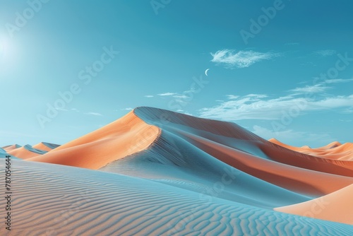 Minimalist desert landscape wallpaper, Abstract minimalist desert wallpaper, Generative AI