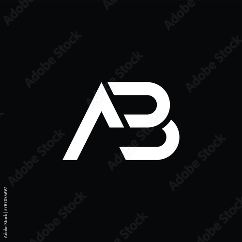 BA or AB awesome letter logo design. Abstract design with different colors illustration. Icon or monogram design.