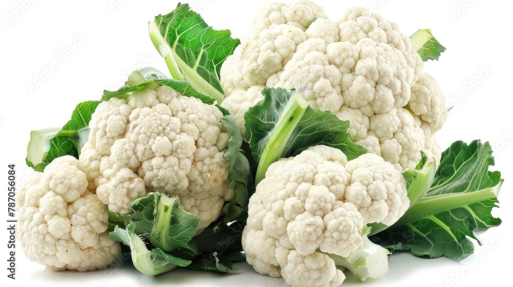 Cauliflower head isolated on white background Cauliflower head isolated on white background