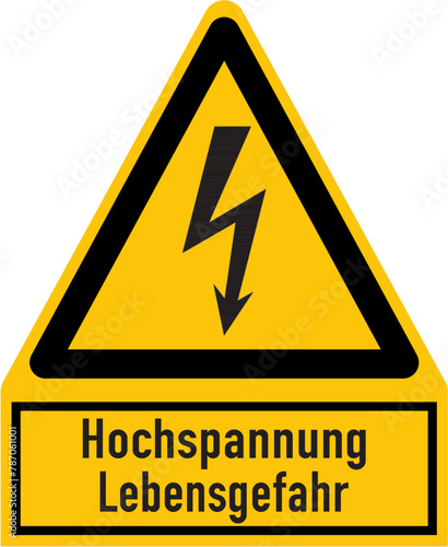Hochspannung lebensgefahr.