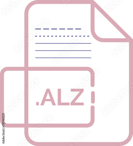 ALZ  File extension Icon little dot and  color Fill photo