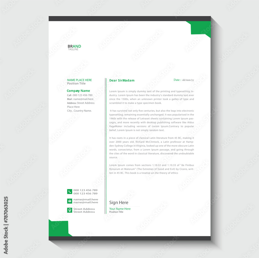 business letterhead design template business letterhead design template
