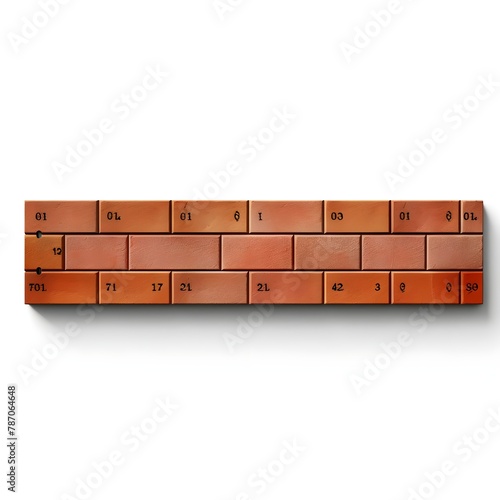 ruler bricklaying flat color photo