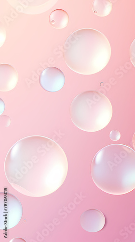 Beautiful floating soap bubbles
