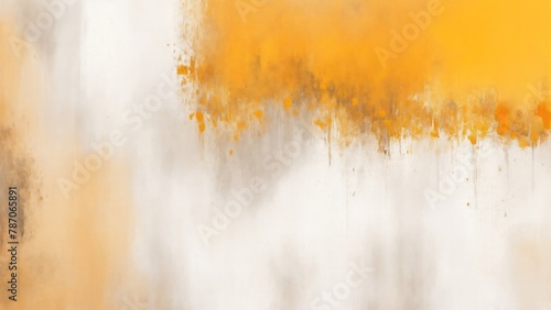 Abstract Orange, Gold and Gray art Oil painting style. Hand drawn by dry brush of paint background texture