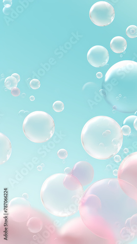 Beautiful floating soap bubbles