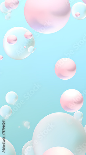 Beautiful floating soap bubbles