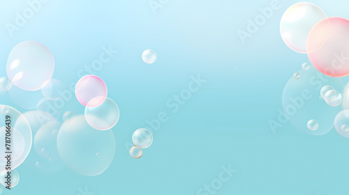 Beautiful floating soap bubbles