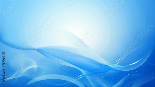 Blue curve abstract background vector