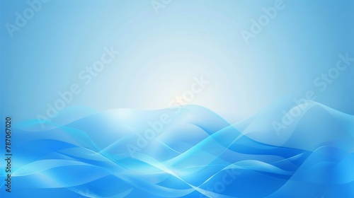 Blue curve abstract background vector photo