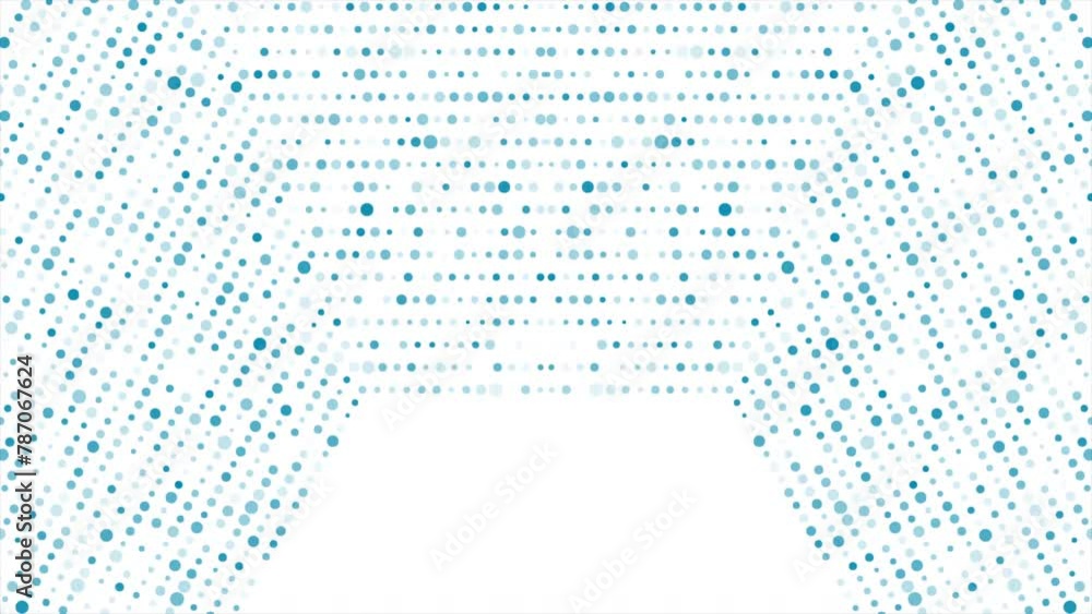 Hi-tech blue white abstract background with hexagonal dotted lines ...