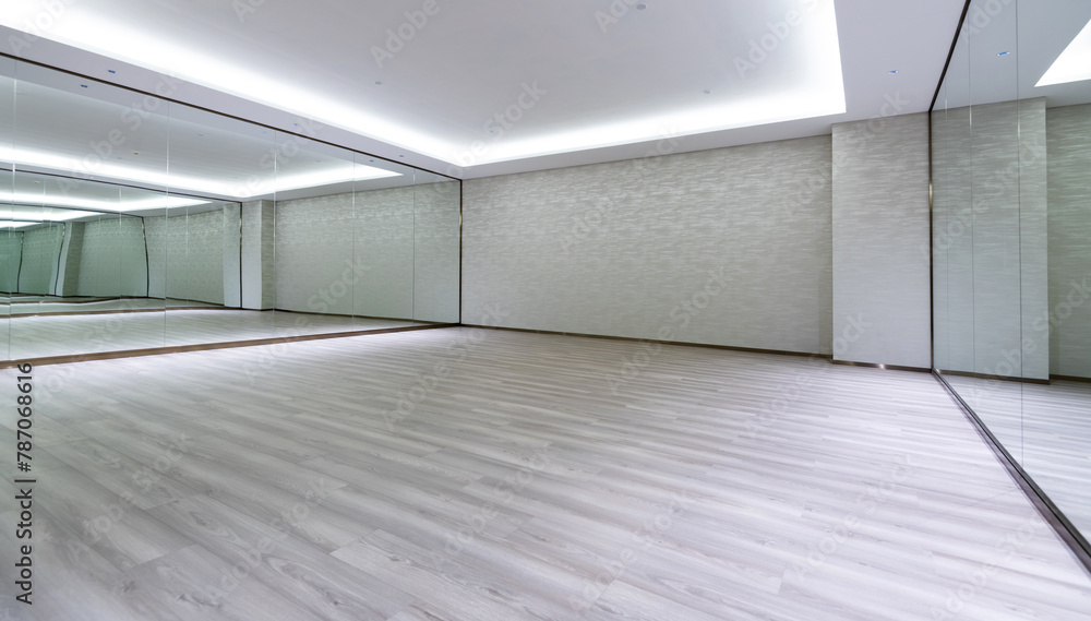 Interior of empty dance studio Interior of empty dance studio