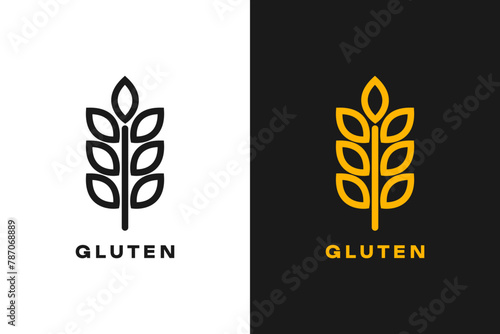 Gluten icon. Allergy Diet. Gluten free seal icon. Vector illustration.