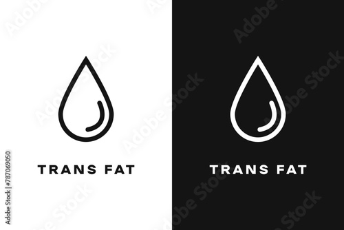 Trans Fat vector icon. Allergy Diet. Trans Fat free seal icon. Vector illustration. photo