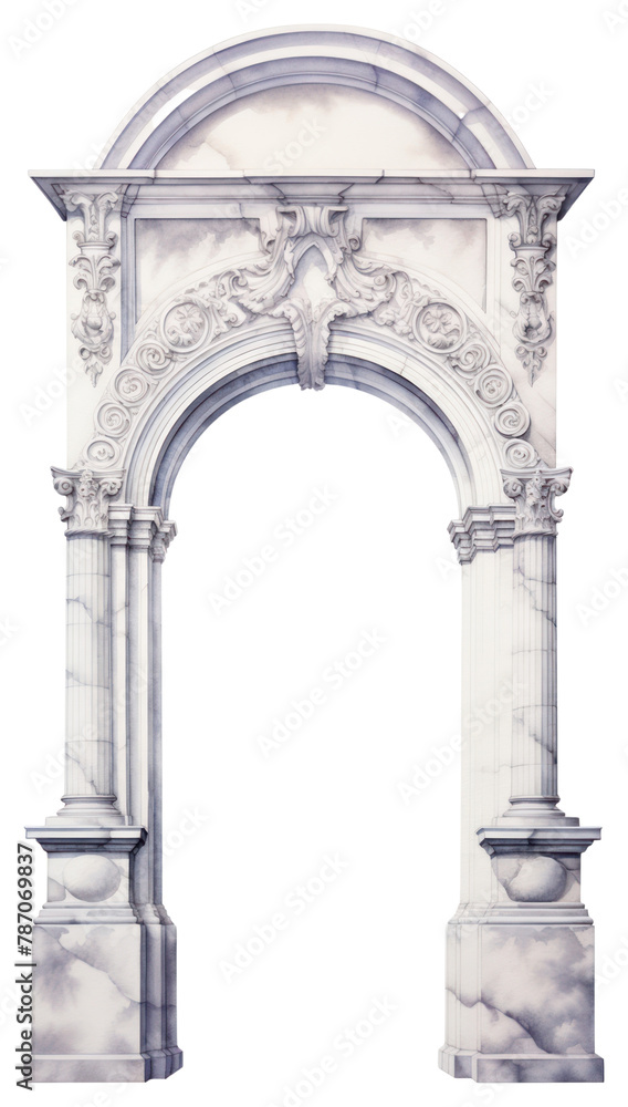 Fototapeta premium PNG Arch architecture building white background