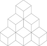 アイソメトリックキューブのピラミッド