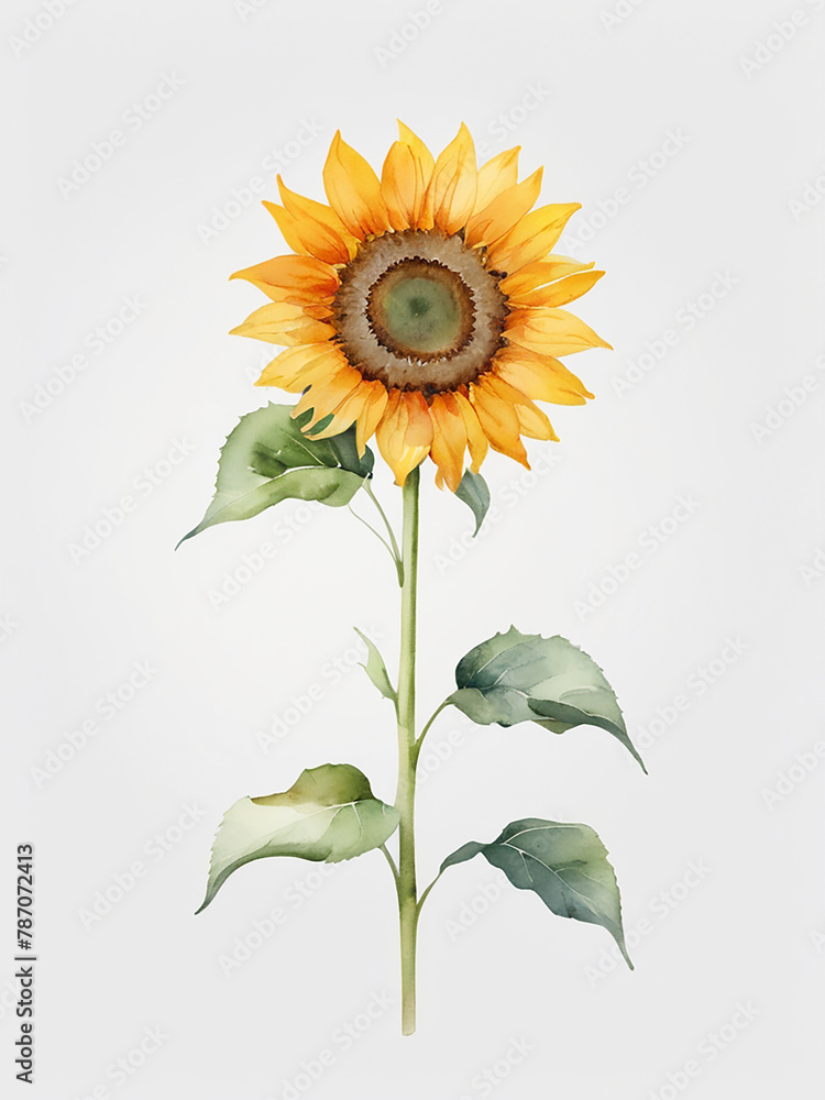 Fototapeta premium water color sunflower 12