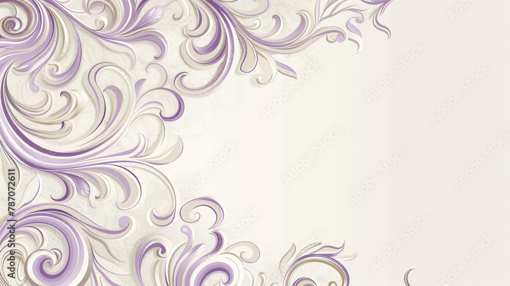 Delicate lavender swirls against creamy white, perfect for soft, romantic bordering. Delicate lavender swirls against creamy white, perfect for soft, romantic bordering.