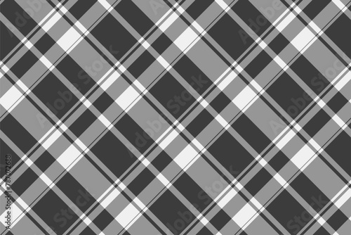 Herringbone check textile fabric, new pattern seamless background. Checker texture tartan vector plaid in vintage gray and grey colors.