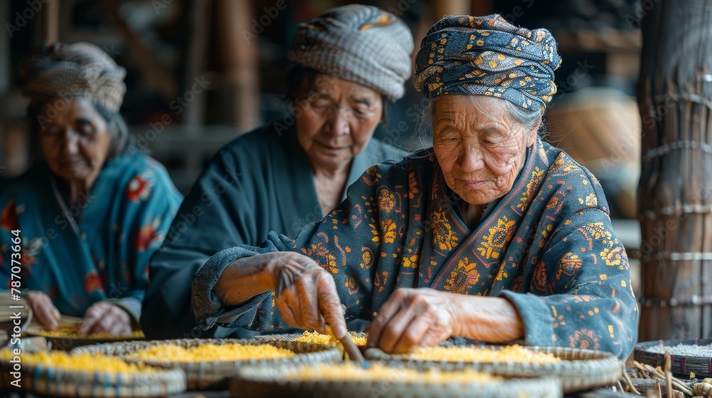 Local Artisans: Document artisans at work, crafting traditional handicrafts or artwork. Local Artisans: Document artisans at work, crafting traditional handicrafts or artwork.