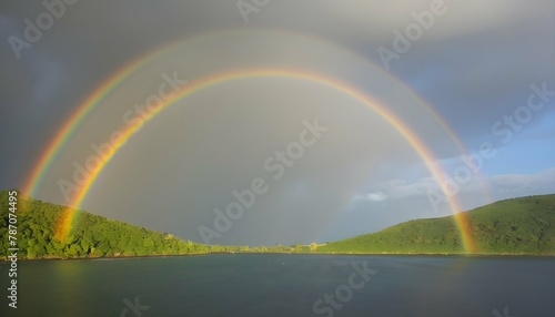 Rinbow
rainbow over lake photo