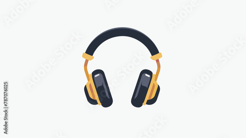 Headphone earphone logo icon vector illustration temp