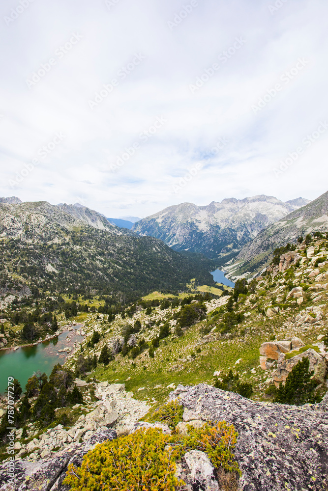 Fototapeta premium Summer landscape in Vall de Boi in Aiguestortes and Sant Maurici National Park, Spain