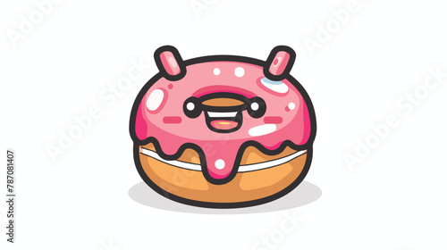 Illustration of an paint tin character eating a dough