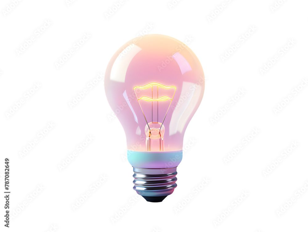 Glowing light bulb isolated on transparent background Glowing light bulb isolated on transparent background