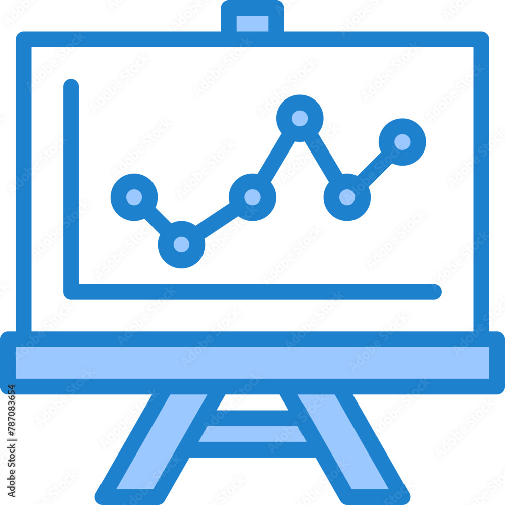 line graph blue style icon line graph blue style icon