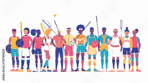 International different athlete group. Sport