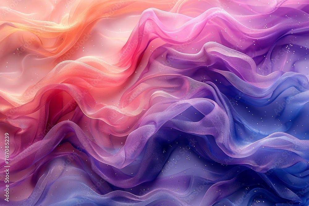 Soft waves of silk in pastel hues of pink and purple create a peaceful and dreamy textile background Soft waves of silk in pastel hues of pink and purple create a peaceful and dreamy textile background