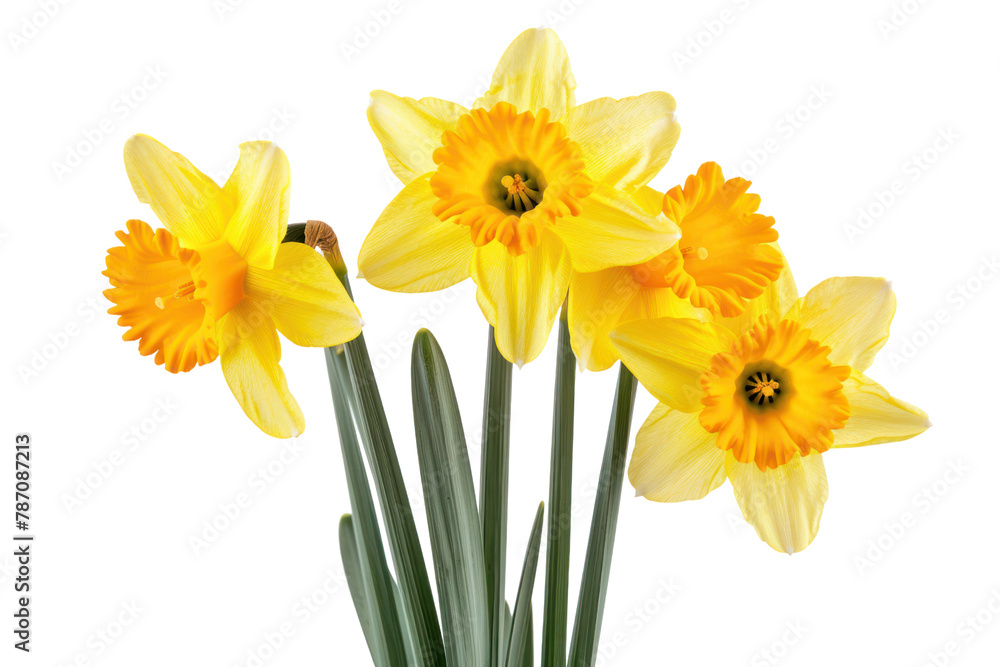 Daffodil flowers in the field
.isolated on white background Daffodil flowers in the field
.isolated on white background