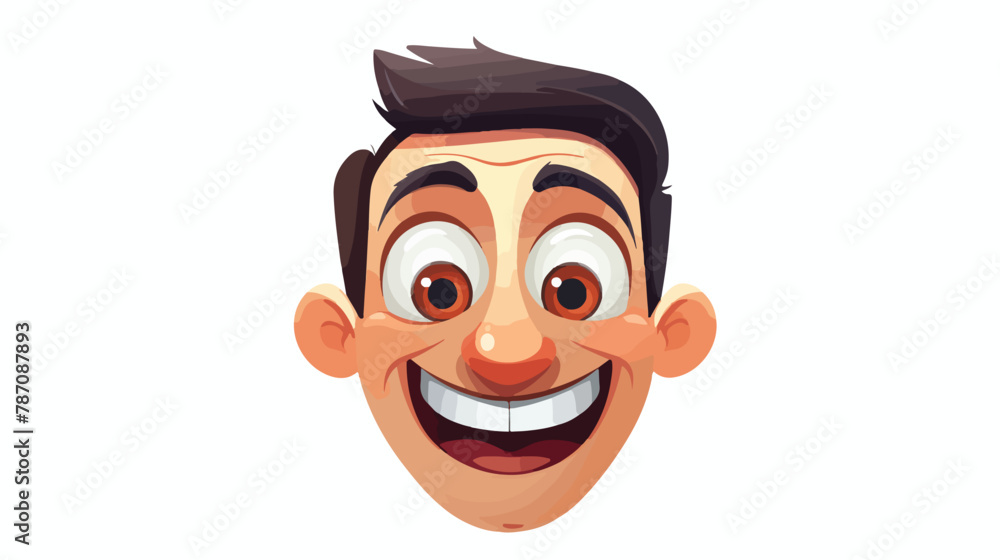 Laughing funny face vector illustration Vector illustration