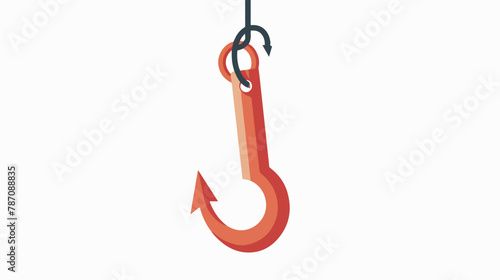 Lifting hook icon flat vector isolated on white background