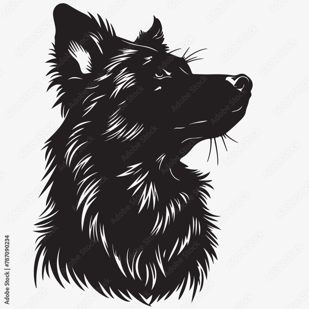 Great Silhouettes of Dog White Background Great Silhouettes of Dog White Background