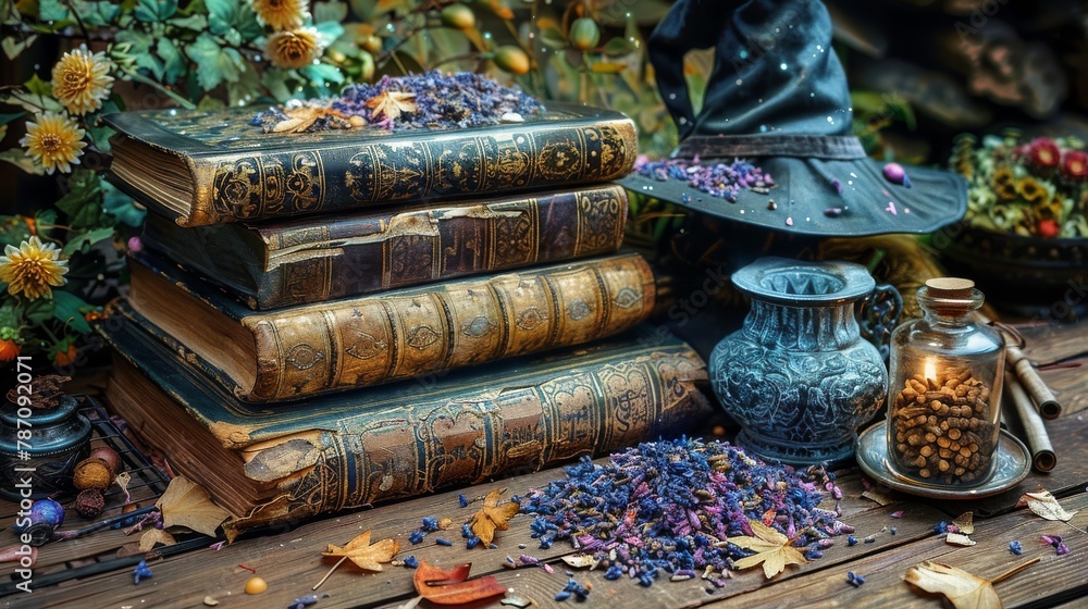Medieval Witchcraft: Capture images of medieval witches, potions, spell books, and mystical rituals to illustrate beliefs in witchcraft and the occult Medieval Witchcraft: Capture images of medieval witches, potions, spell books, and mystical rituals to illustrate beliefs in witchcraft and the occult