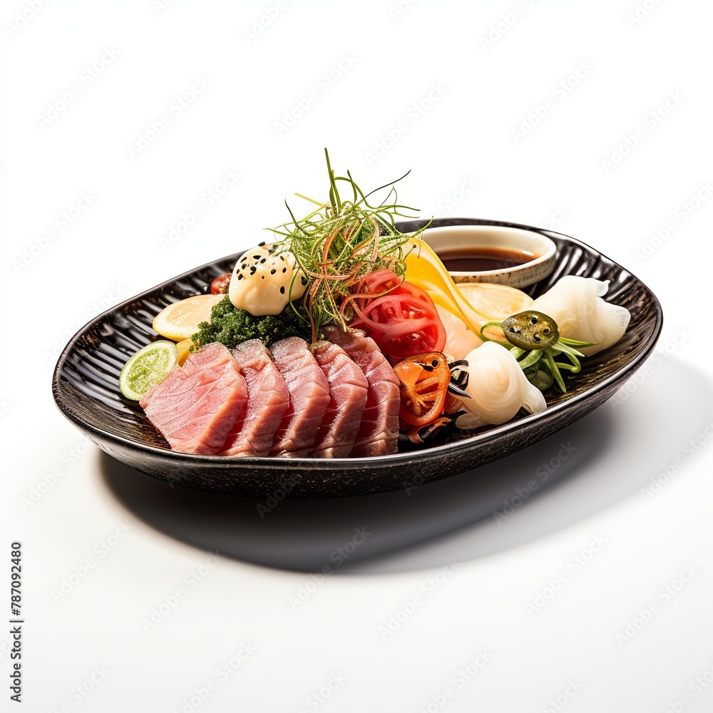 Japanese dish photograph Isolated on white background Japanese dish photograph Isolated on white background