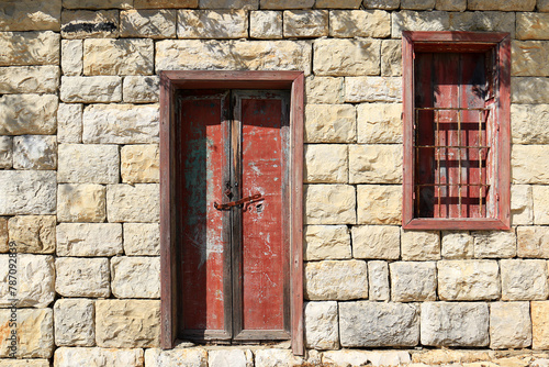 Old Red Door and Window