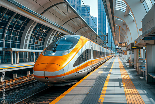 Modern high speed train
 photo