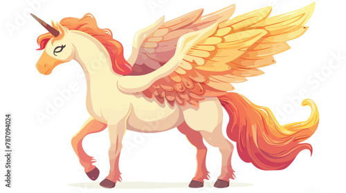A Pegasus horse with wings cartoon mythological animal © Nobel