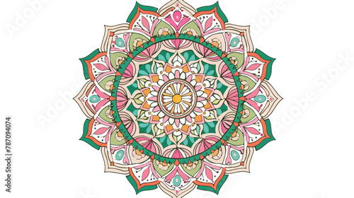Mandala. Zentangl round ornament. Relax meditation photo