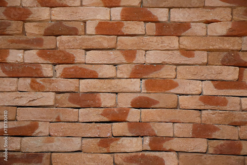 texture with ceramic brick blocks, abstract scene background