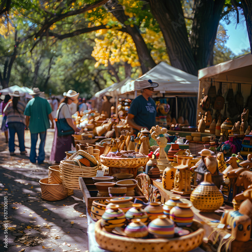 Bustling Artisan Fair Under the Canopy: A Feast of Crafts and Creativity